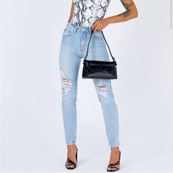 NWT Princess Polly Ripped Jeans Size US 6 - Picture 1 of 5